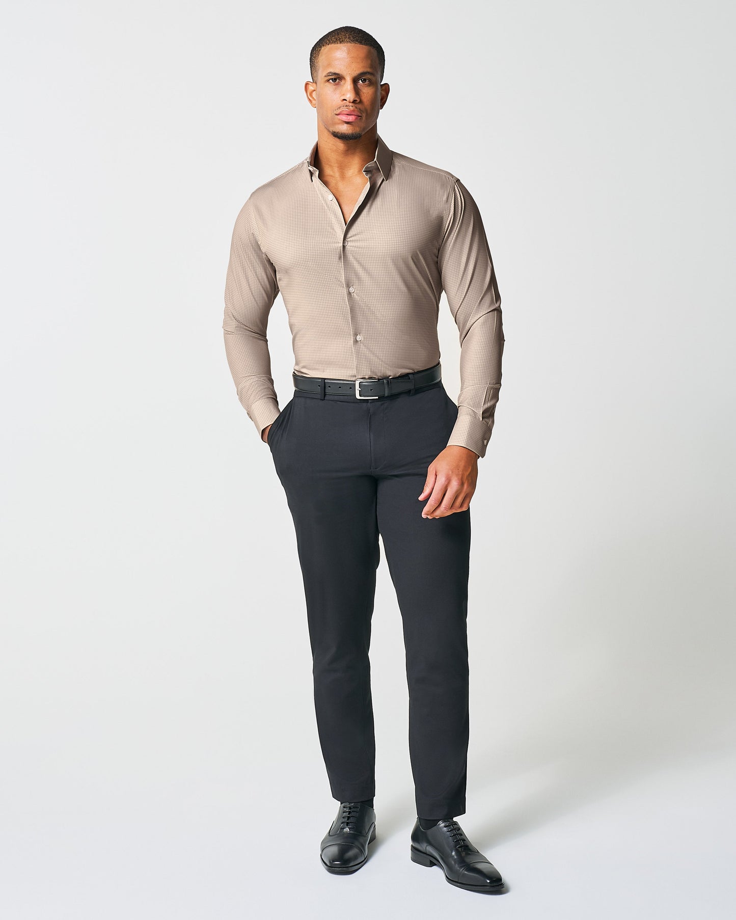 "The Brooks" Light Brown Double Check