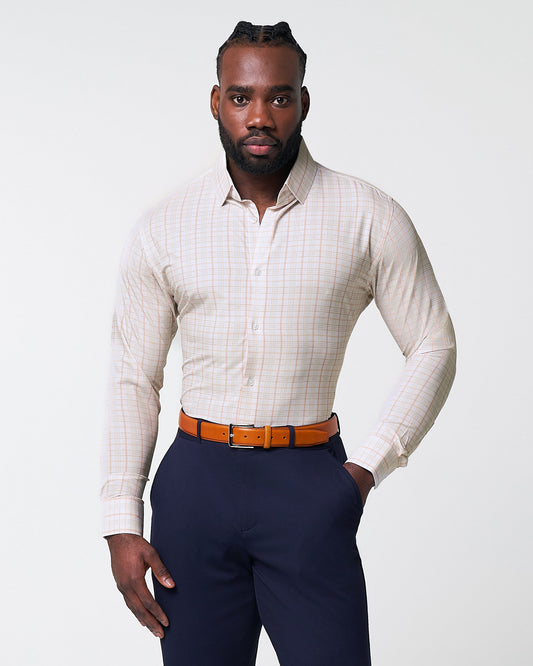 "The Carl" Orange, Yellow, & White Plaid