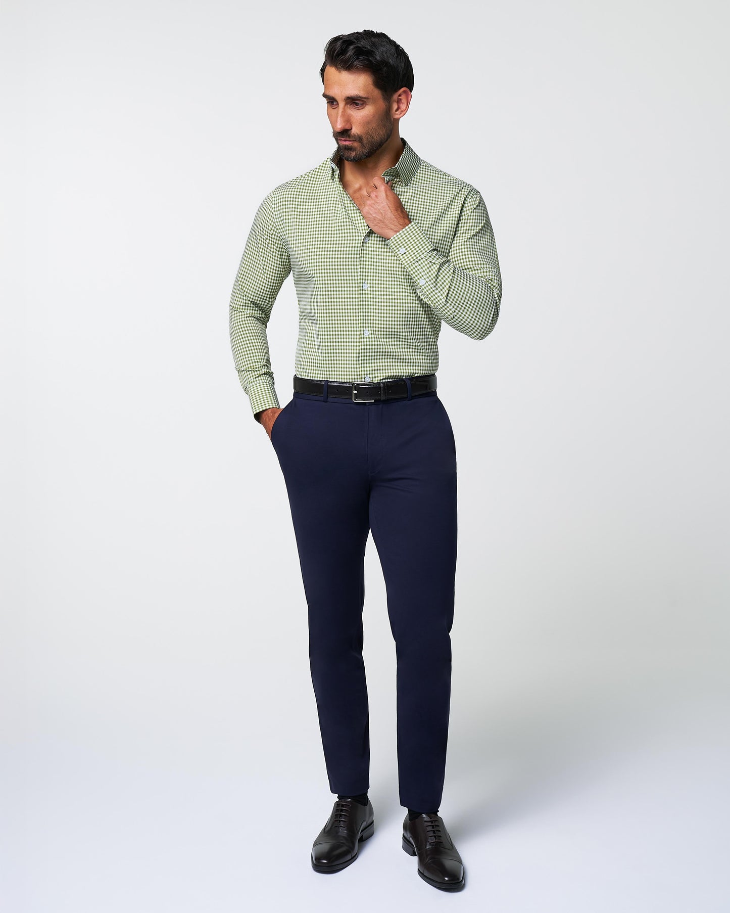 "The Dallas" Green Gingham