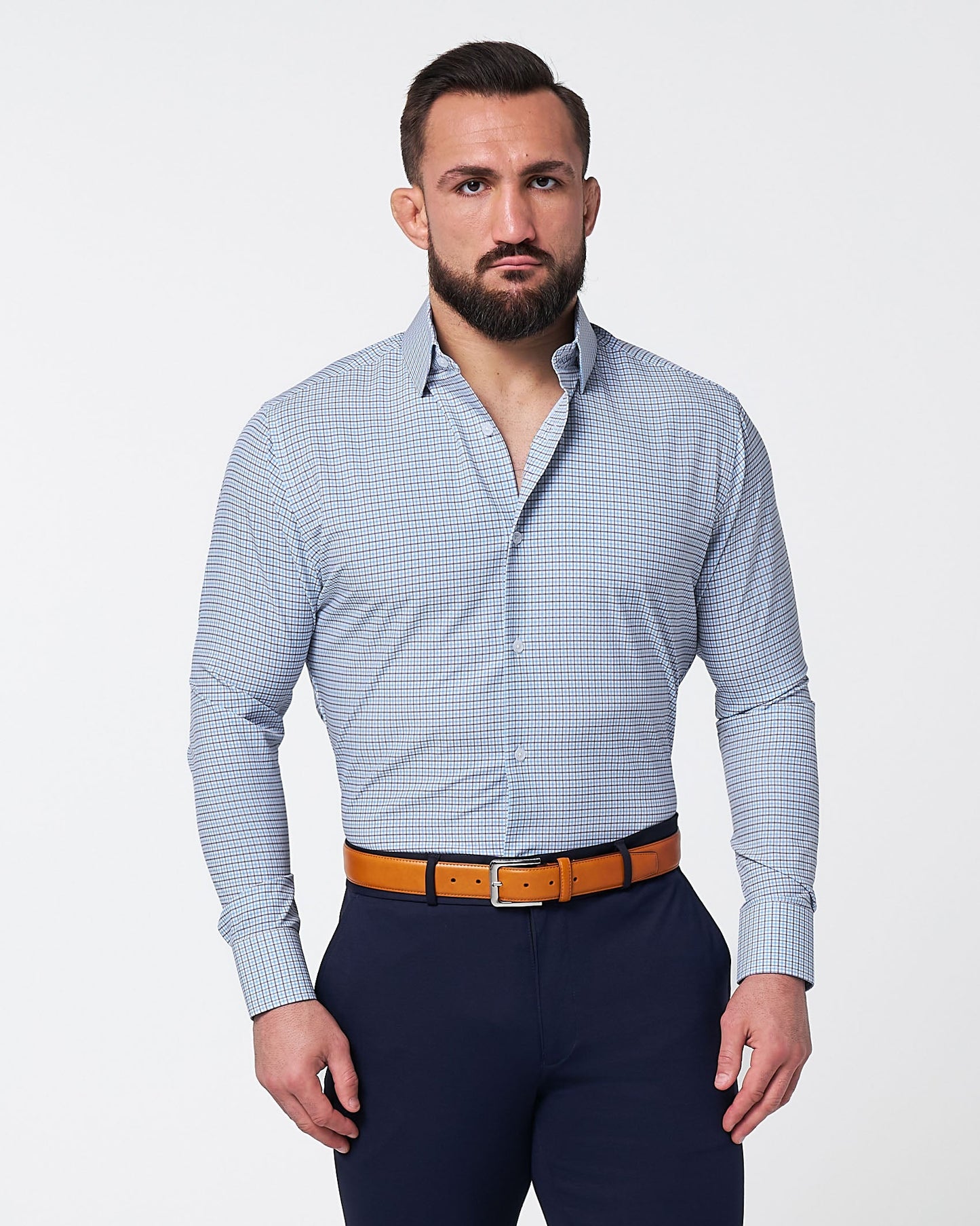 "The Dalton" Purple & Light Blue Windowpane