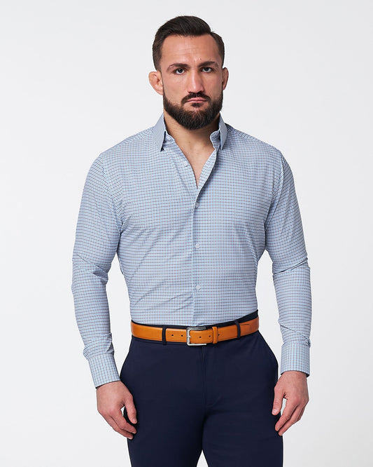 "The Dalton" Purple & Light Blue Windowpane