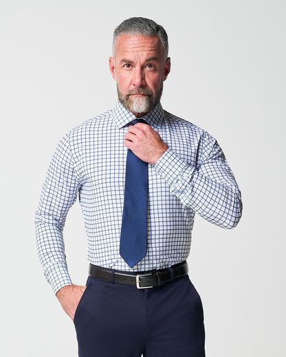 "The Elias" Light Navy Windowpane