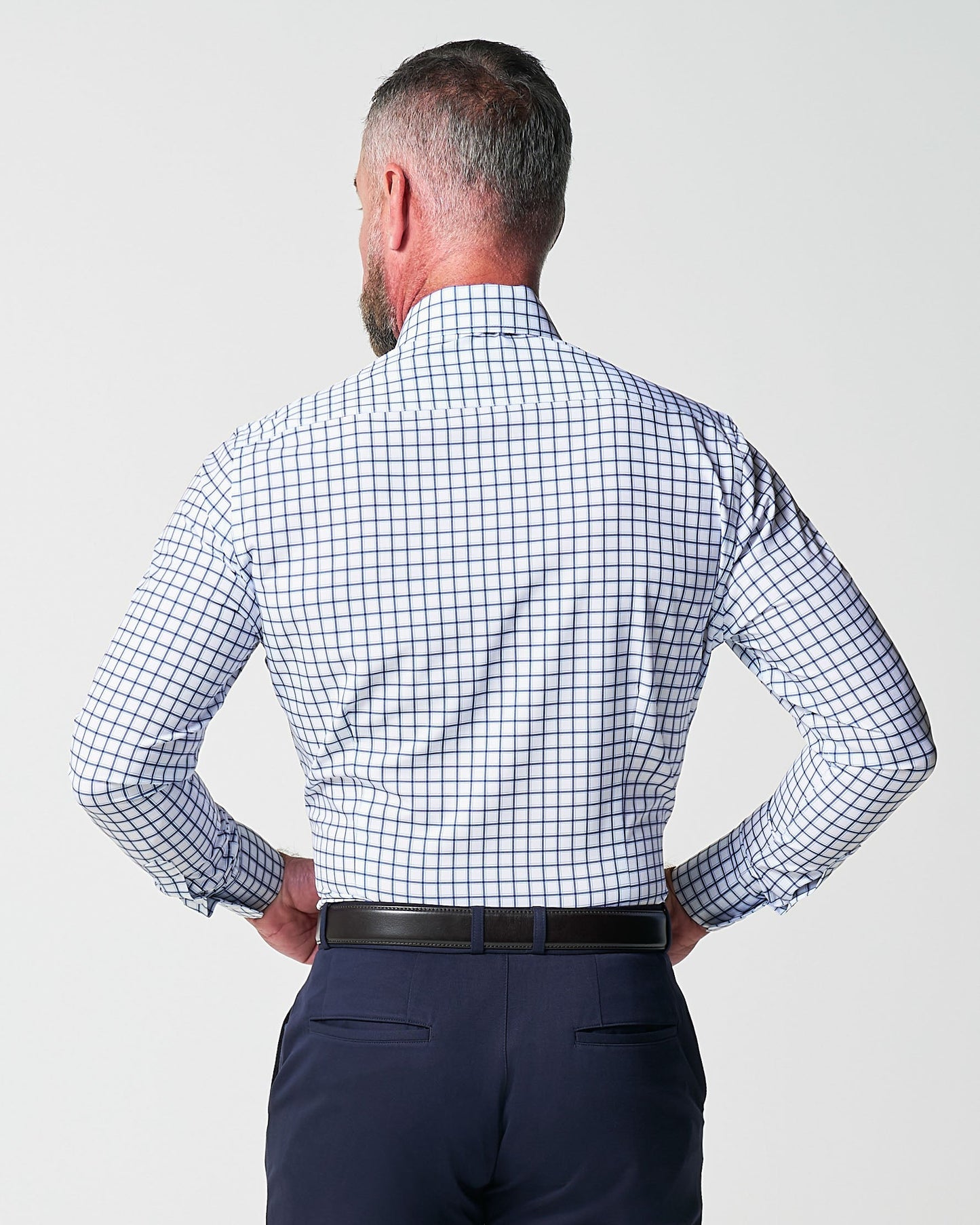 "The Elias" Light Navy Windowpane