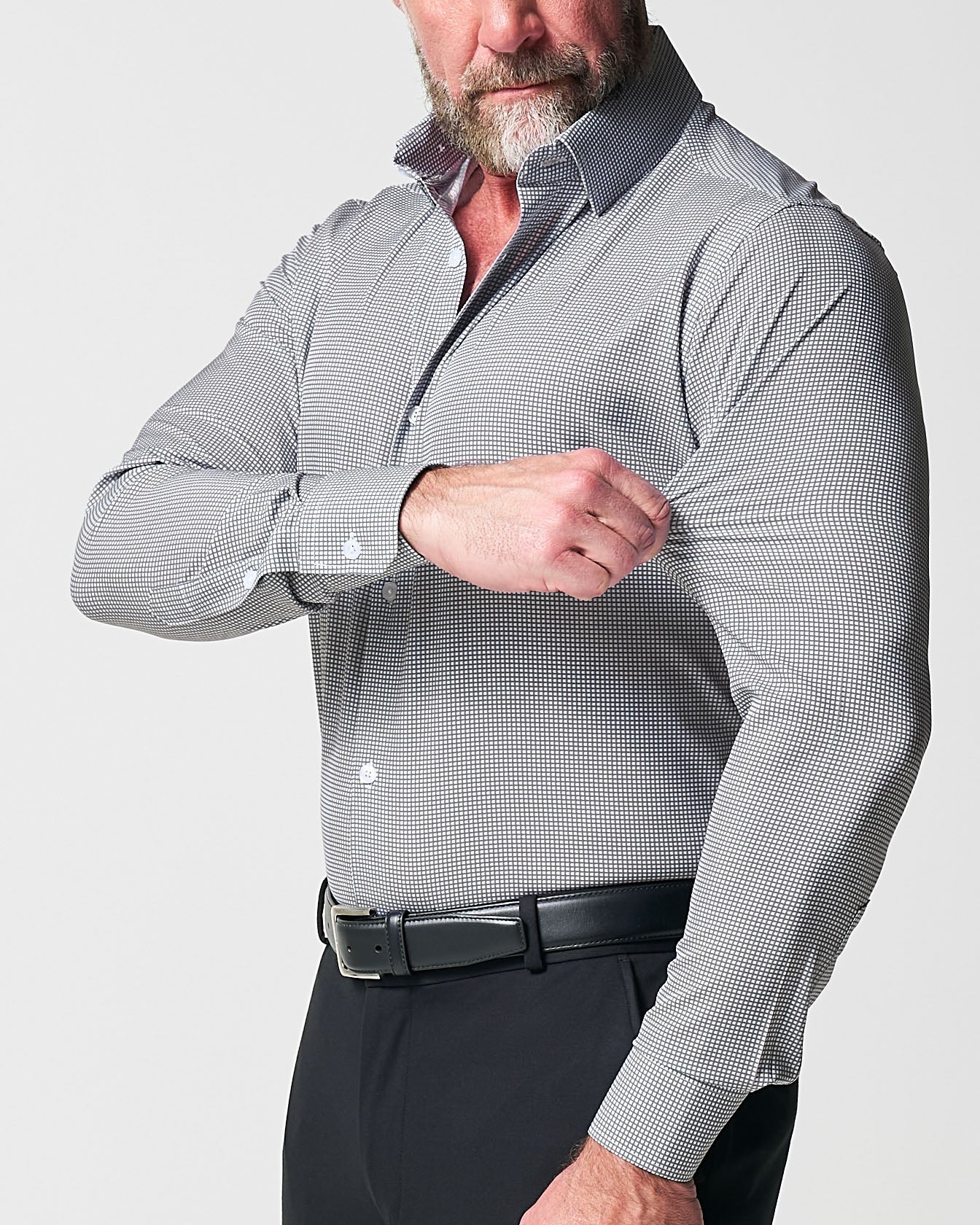 "The Harris" Grey Roped Windowpane