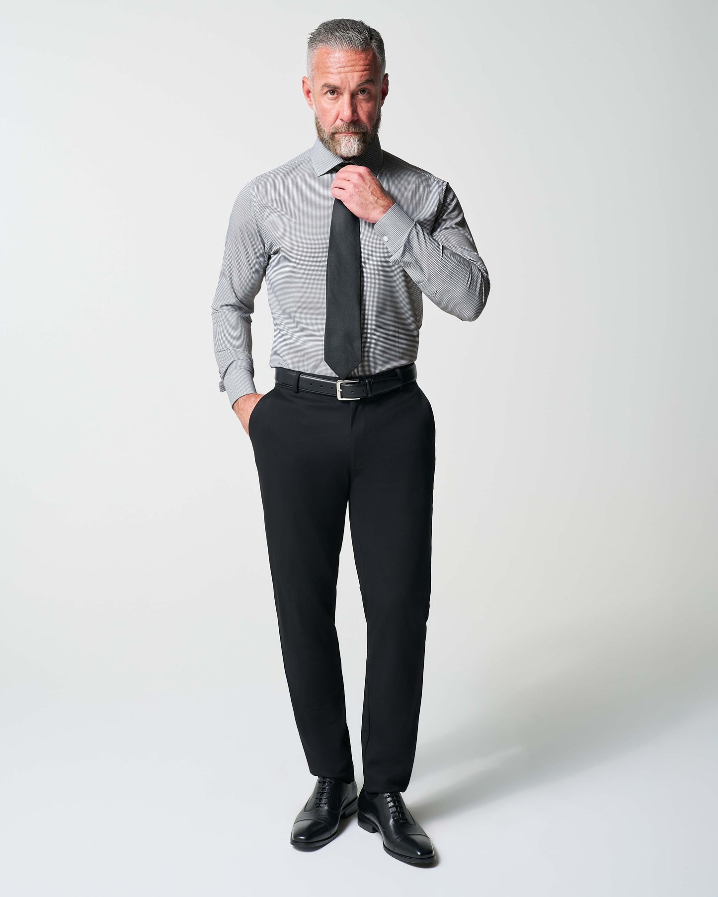 "The Harris" Grey Roped Windowpane