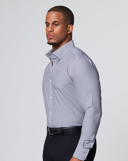 "The Heath" Slate Grey & Purple Mini Gingham