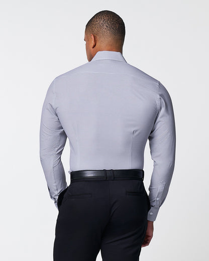 "The Heath" Slate Grey & Purple Mini Gingham