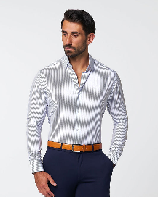 "The Hutton" Navy Pinstripe