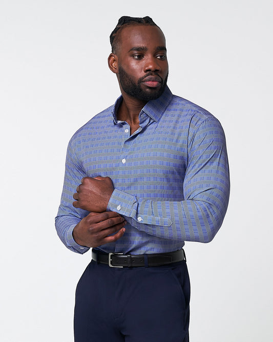 "The Knox" Navy & White Plaid