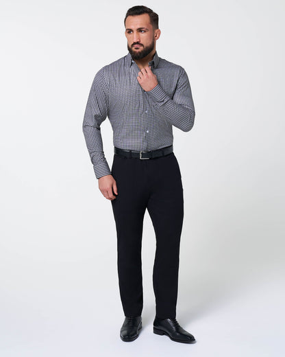 "The Mantle" White & Black Plaid