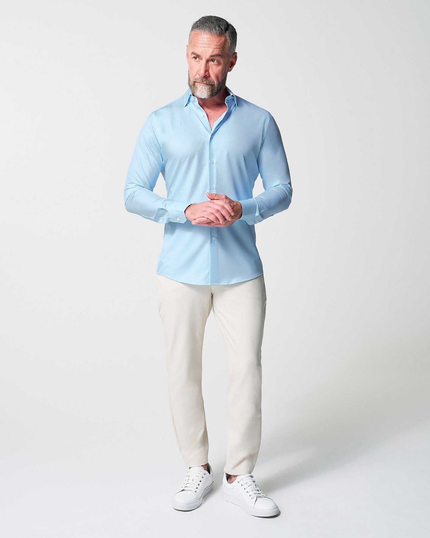 ''The Peter" Light Blue Weave - Classic Fit