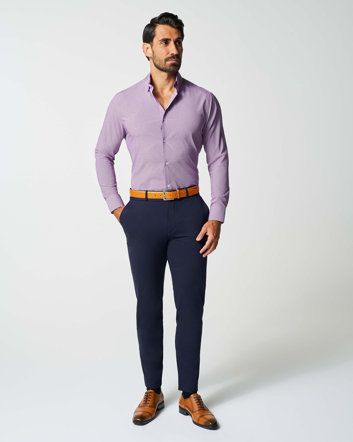 "The Ryan" Dark Purple Micro Check