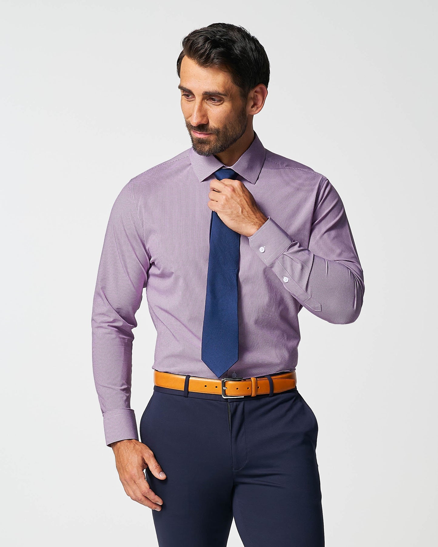 "The Ryan" Dark Purple Micro Check