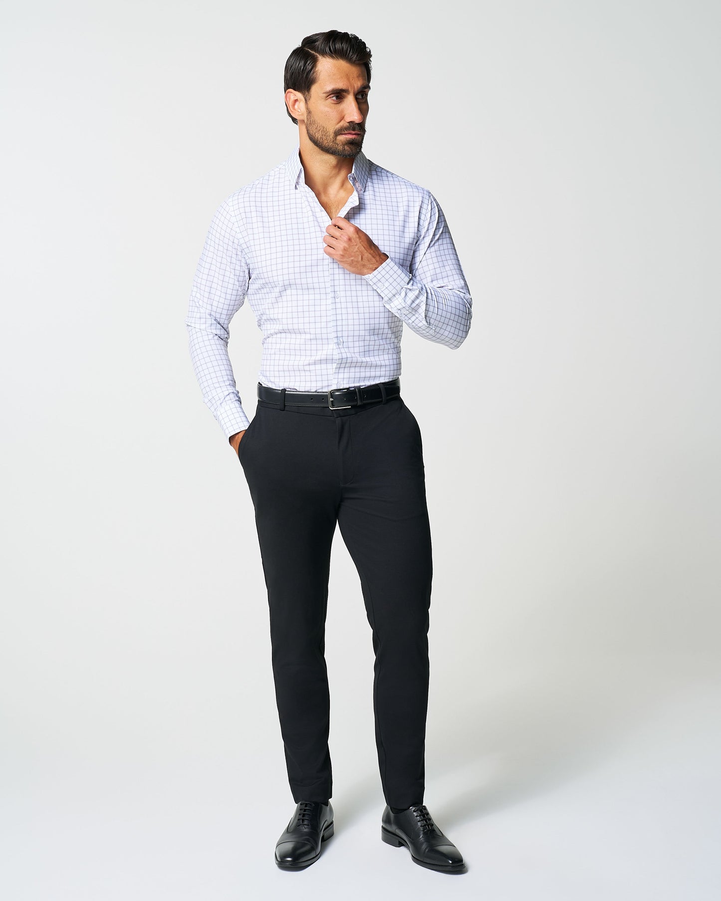 "The Scottie" Grey & White Windowpane