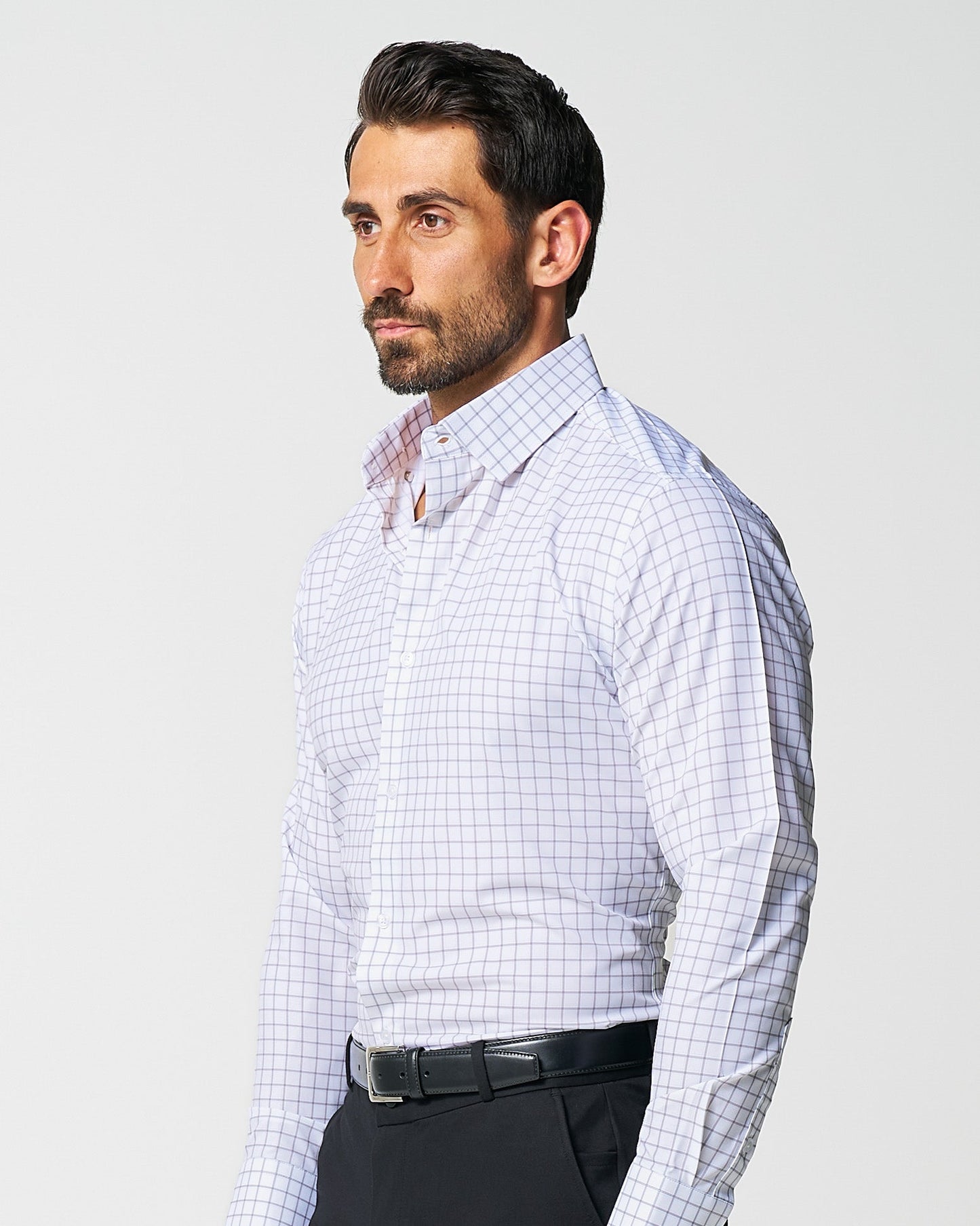 "The Scottie" Grey & White Windowpane