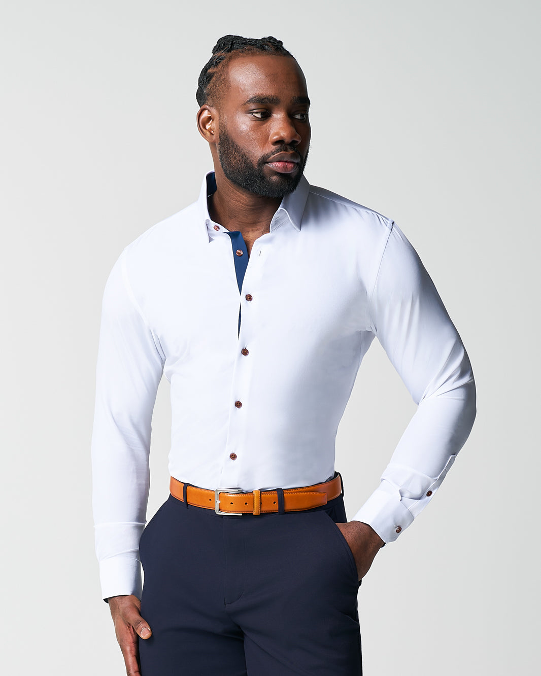 "The Springer" Limited Edition: White with Navy Accents - Classic Fit