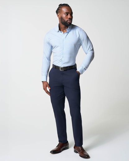 "The Soho" Light Blue Windowpane