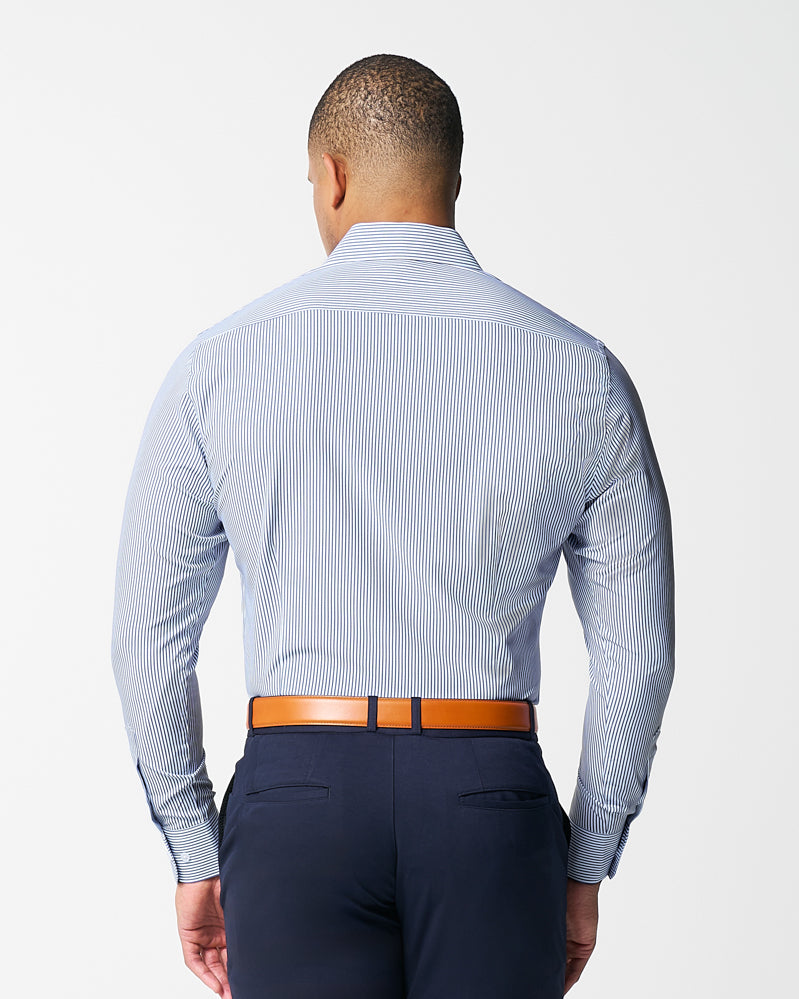 "The Tucker" Mid-Blue Bengal Stripe