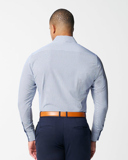 "The Tucker" Mid-Blue Bengal Stripe