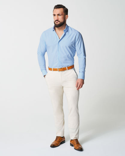 "The Vernor" Light Blue Square Check Print