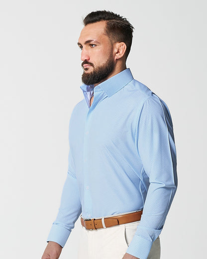 "The Vernor" Light Blue Square Check Print