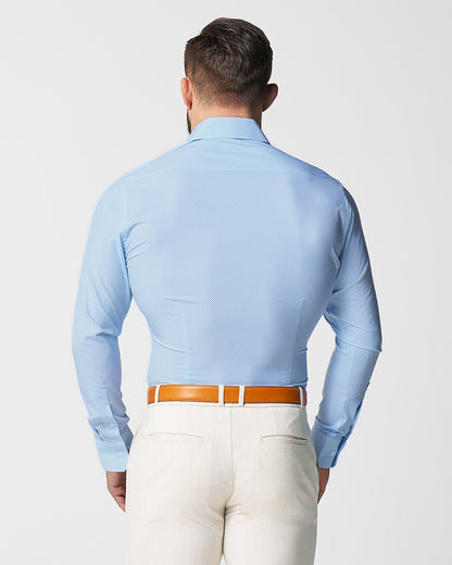 "The Vernor" Light Blue Square Check Print