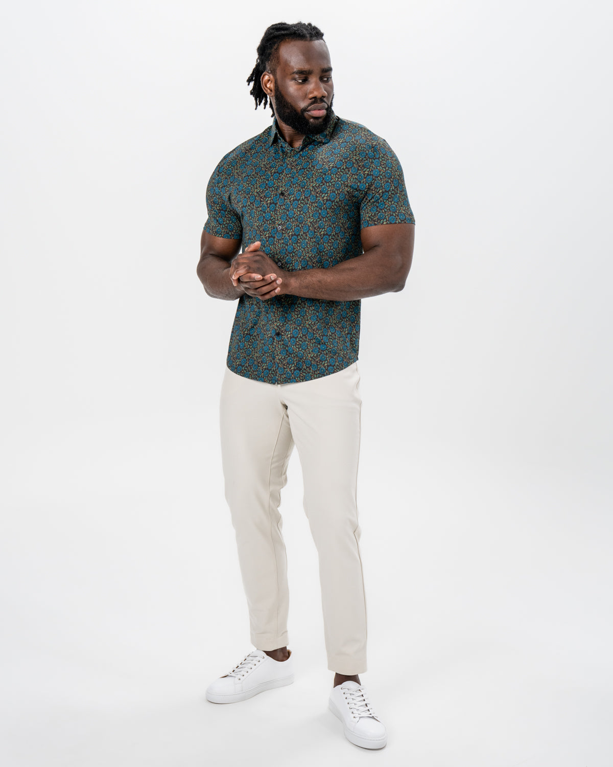 "The Lotus" Deep Brown Floral Print
