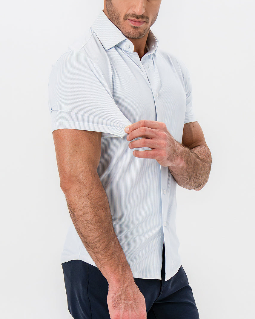 "The Rio" Light Blue Pinstripe