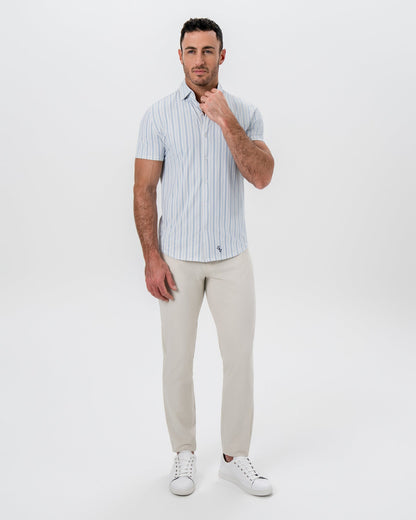 "The Riptide" Light Blue Coastal Stripe