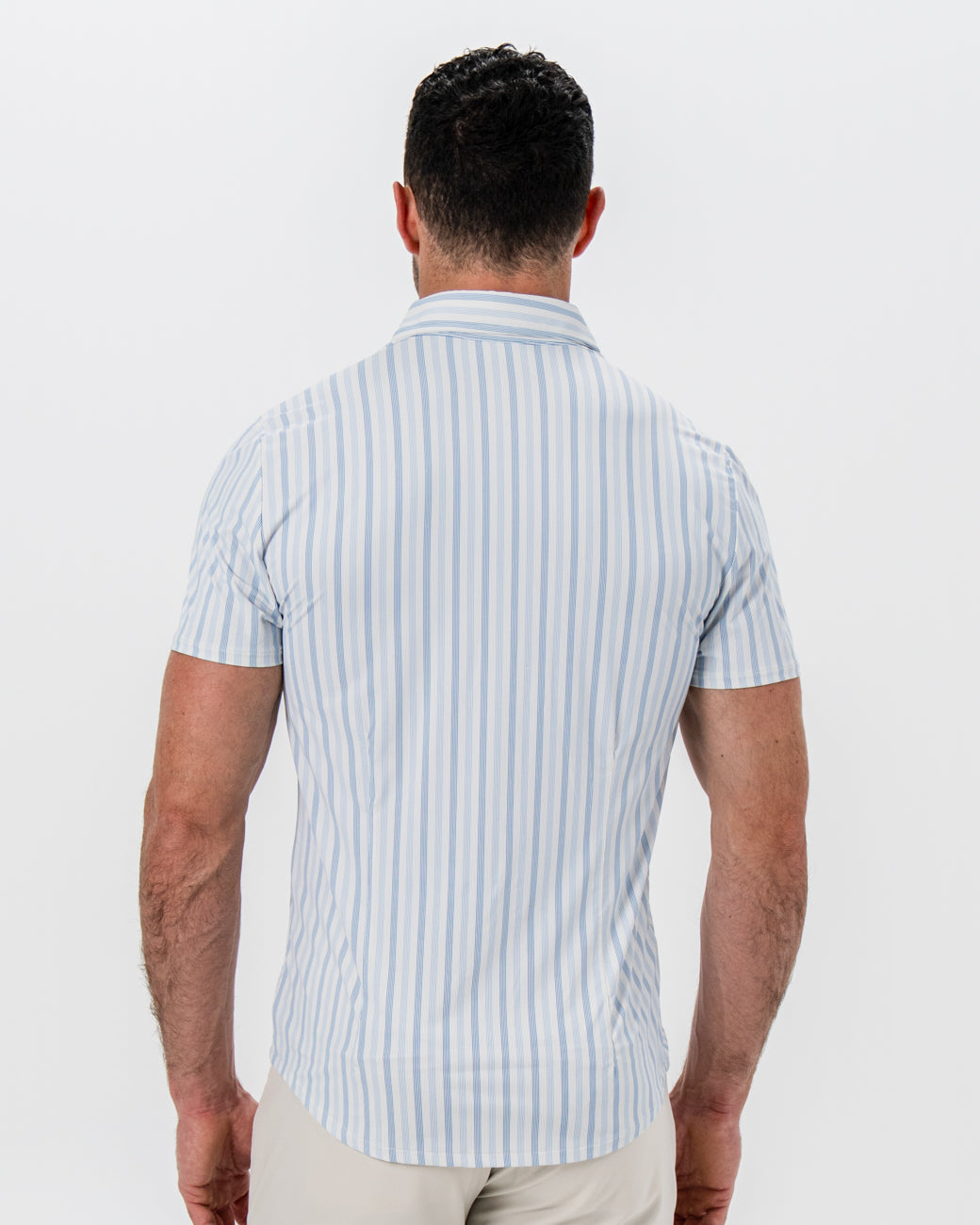 "The Riptide" Light Blue Coastal Stripe