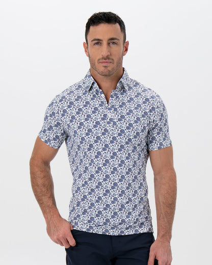 "The Steel" Blue Floral Print