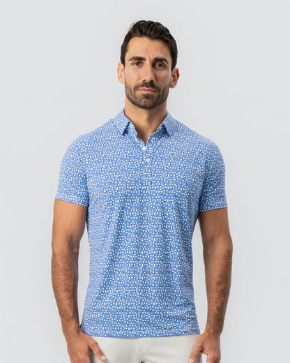 "The Beckham" Geo Royal Blue & White Double Circle