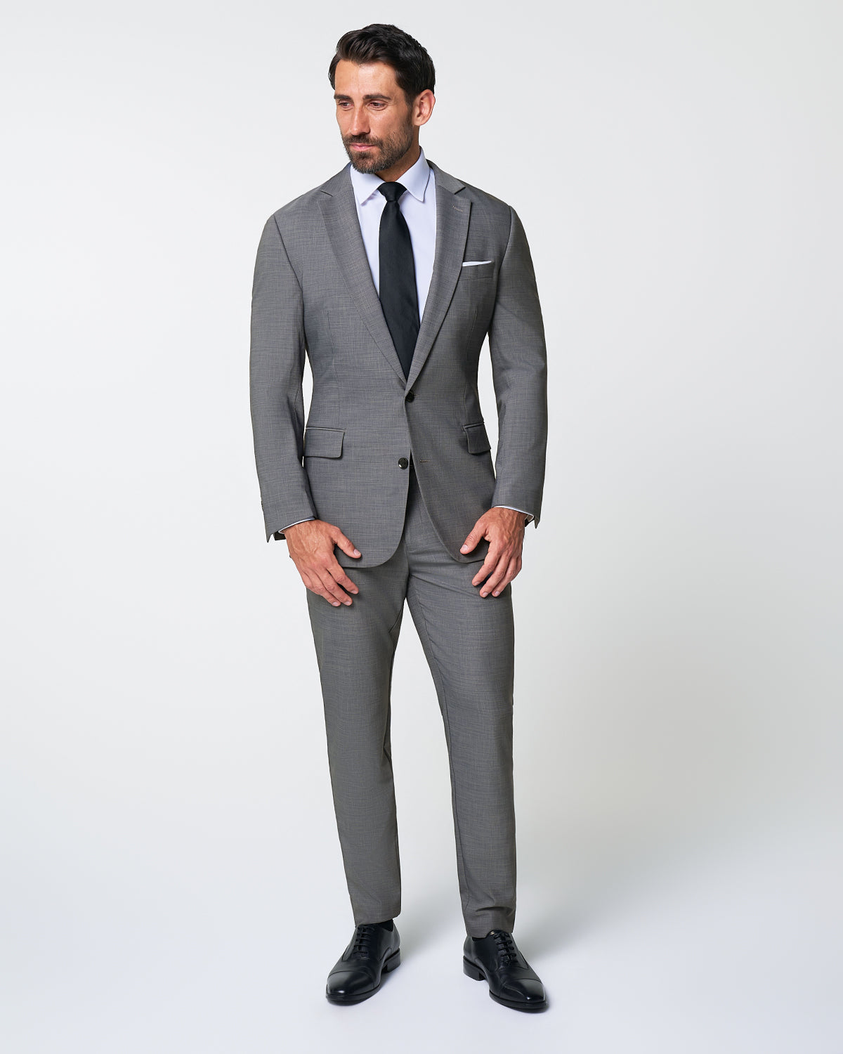 Athletic Fit Stretch Blazer - Heathered Grey