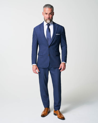 Athletic Fit Stretch Blazer - Heathered Navy