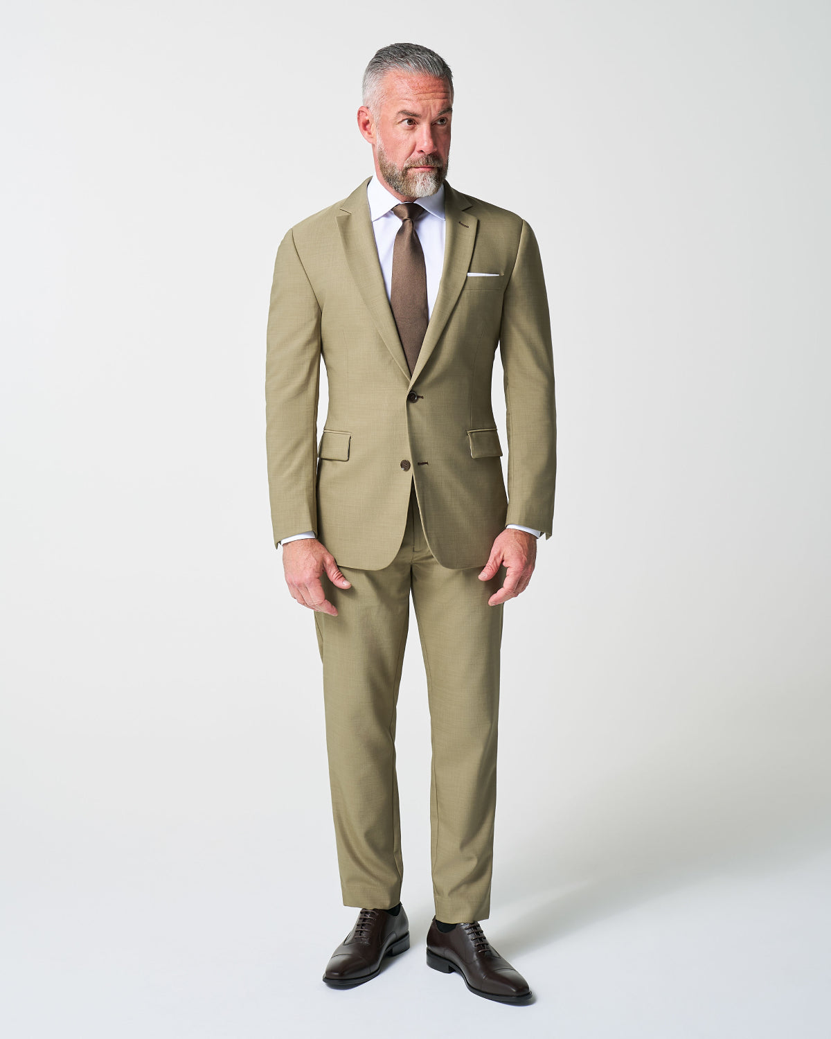 Athletic Fit Stretch Blazer - Heathered Olive