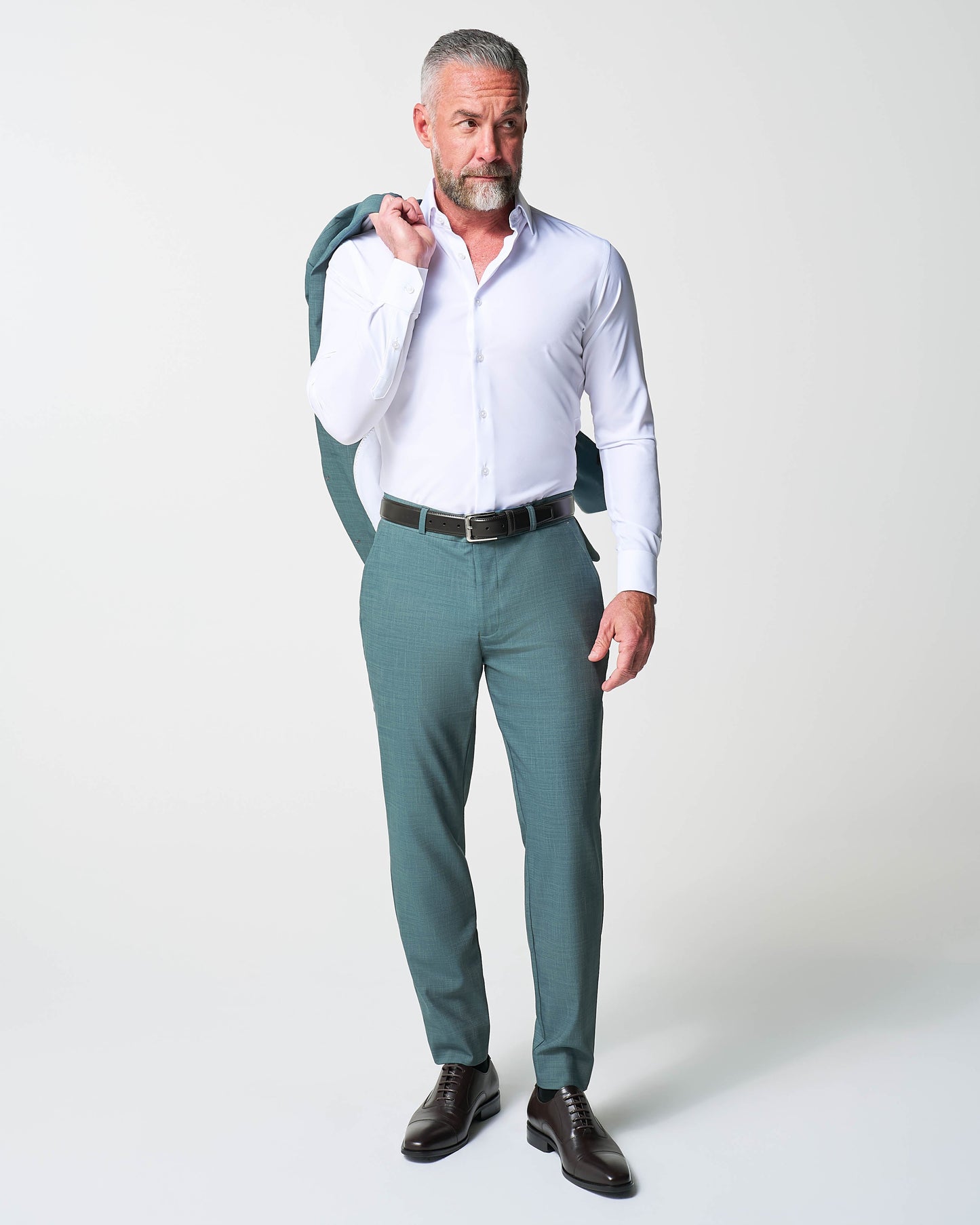Athletic Fit Stretch Blazer - Heathered Sea Green