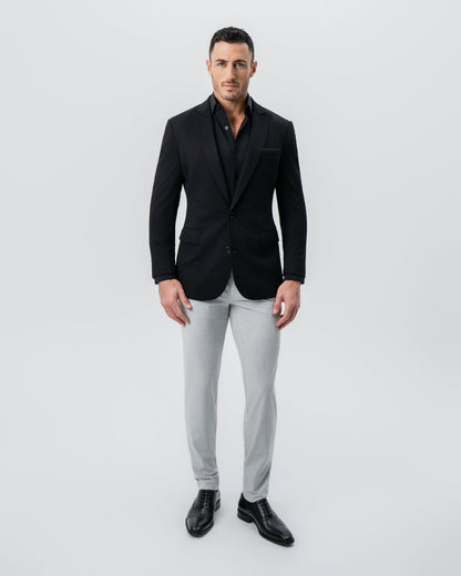 Athletic Fit Stretch Blazer - Black - Pick Stitch