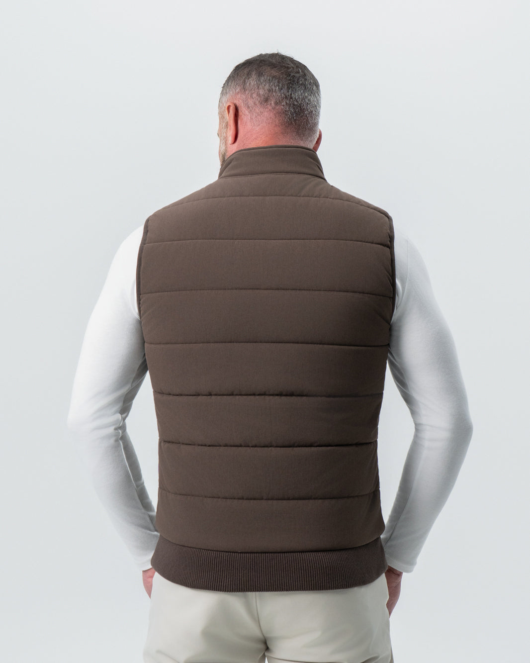 Down Vest - Brown