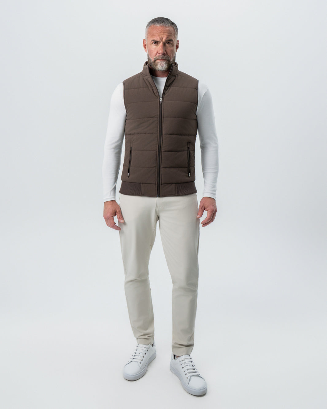 Down Vest - Brown