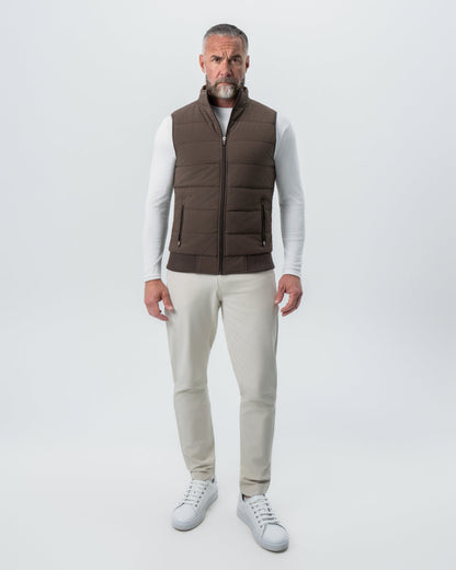 Down Vest - Brown