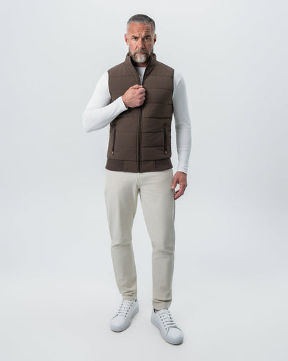 Down Vest - Brown