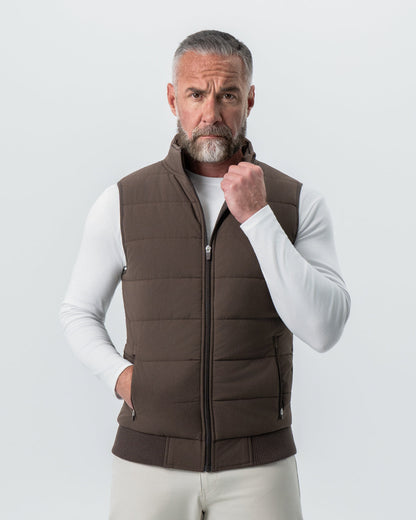 Down Vest - Brown