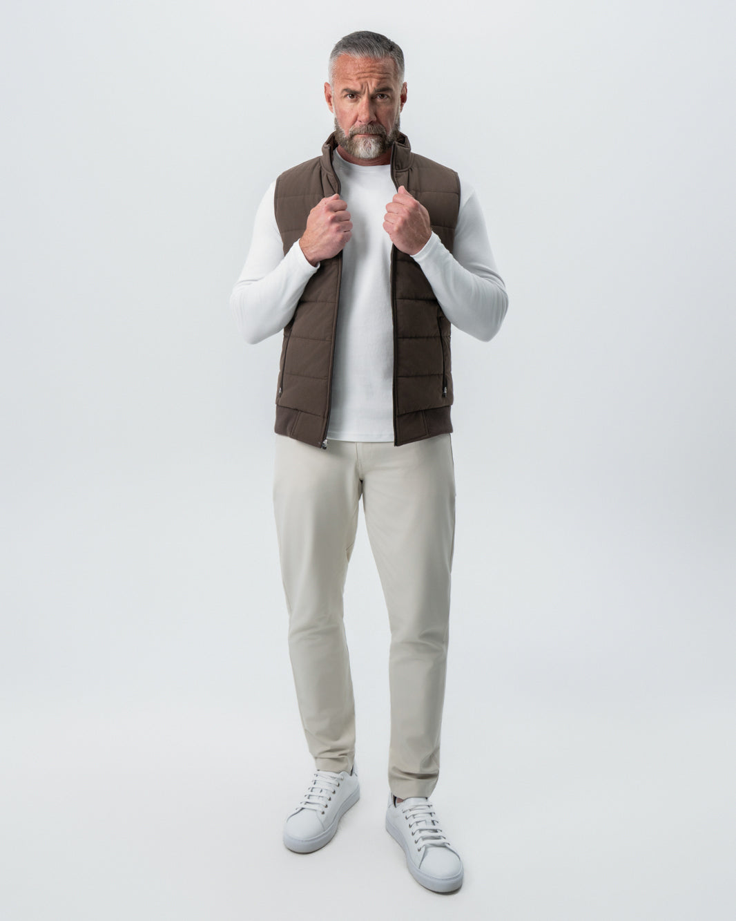 Down Vest - Brown