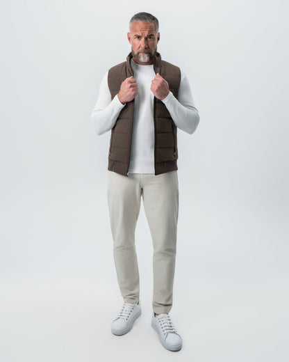 Down Vest - Brown