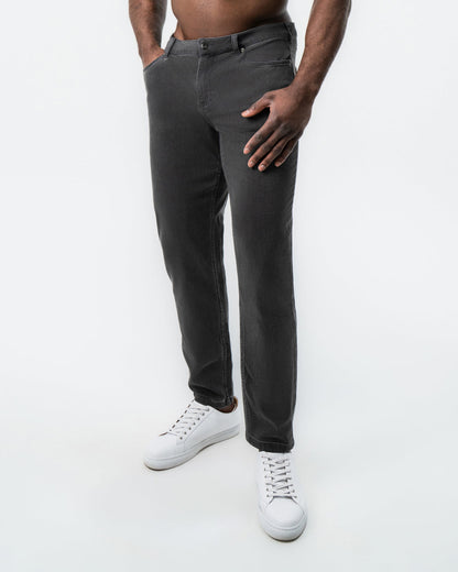 Athletic Fit Stretch Jeans - Charcoal