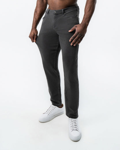 Athletic Fit Stretch Jeans - Charcoal
