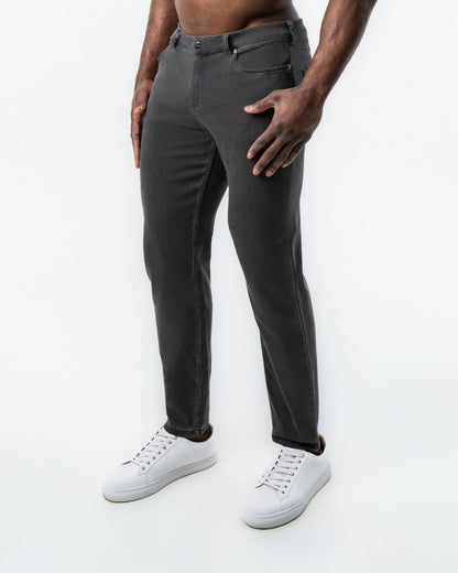 Athletic Fit Stretch Jeans - Charcoal