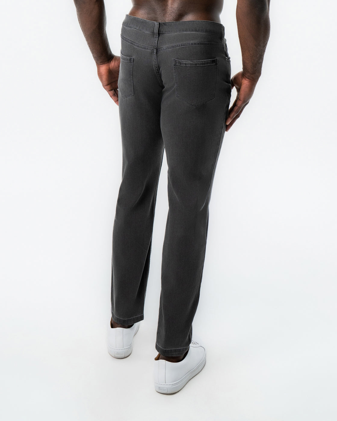 Athletic Fit Stretch Jeans - Charcoal