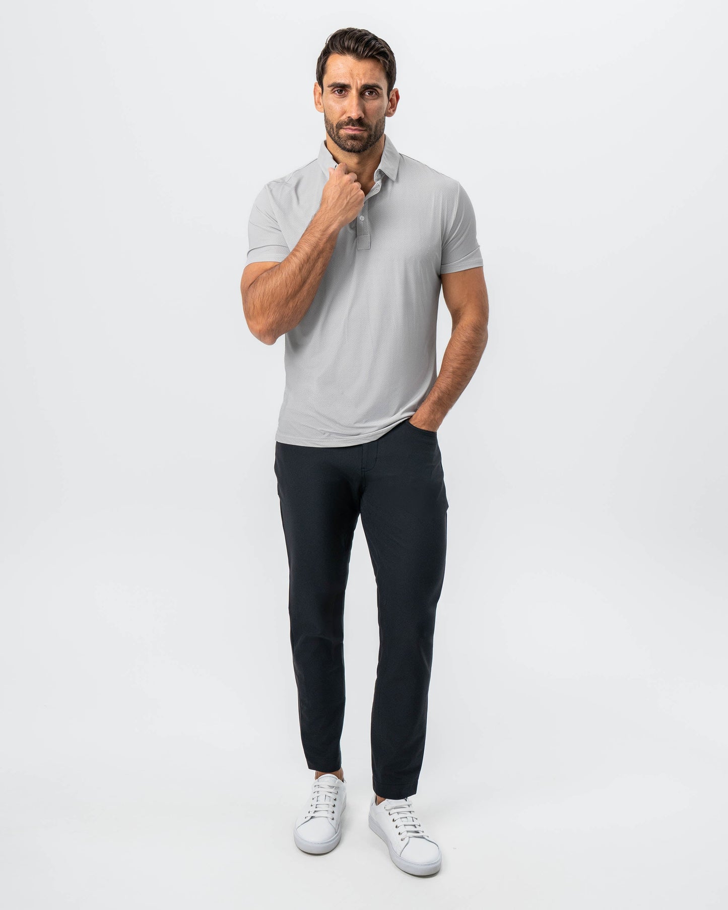 "The Craig" Light Grey Mini Houndstooth