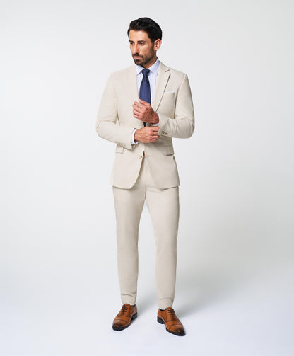 Athletic Fit Stretch Suit Pants - Lightweight Heathered Bamboo